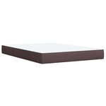 vidaXL Sommier à lattes de lit avec matelas Marron foncé 140x190 cm