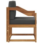 vidaXL Canapé d’extérieur Bois d'acacia massif et polyester Naturel