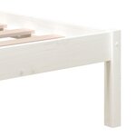 vidaXL Cadre de lit Blanc 120x190 cm Petit double Bois massif