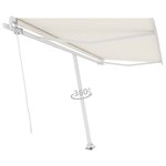 vidaXL Auvent manuel rétractable sur pied 400x300 cm Crème