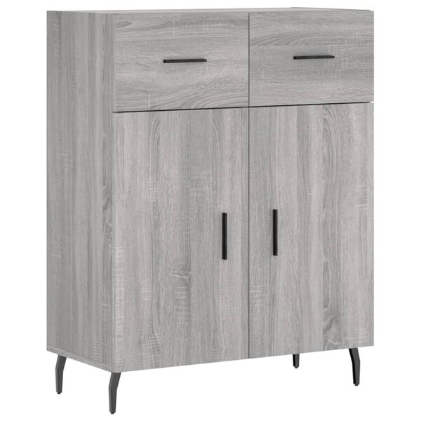 vidaXL Buffet sonoma gris 69 5x34x90 cm bois d'ingénierie
