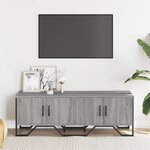 vidaXL Meuble TV sonoma gris 122x34x41 cm bois d'ingénierie