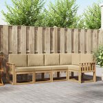vidaXL Ensemble de canapés d'extérieur 5 Pièces Blanc et Beige