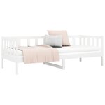 vidaXL Lit de jour Blanc 80x200 cm Bois de pin massif
