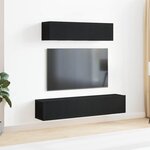 vidaXL Set de 6 meubles TV - Muraux  en chêne noir