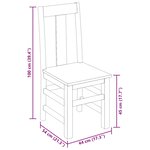 vidaXL Chaises à manger lot de 2 bois massif