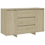 vidaXL Buffet avec 3 tiroirs Chêne Sonoma 120x41x75 cm Bois ingénierie