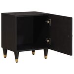 vidaXL Cabinet de chevet avec porte 2 Pièces Noir 40 x 33 x 46 cm