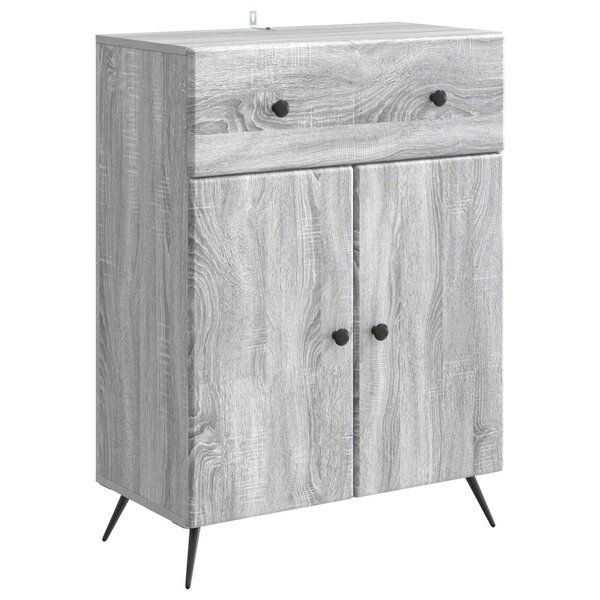 vidaXL Buffet Sonoma gris 66 x 34 5 x 90 cm Bois d'ingénierie
