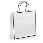 Sac bicolore blanc 25,3 x 25,3 x 10 cm