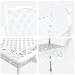 vidaXL Ensemble de salle à manger de jardin 5 pièces en aluminium blanc