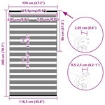 vidaXL Store zèbre blanc 120x200 cm largeur du tissu 115 9cm polyester