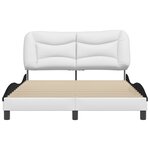 vidaXL Cadre de lit sans matelas blanc et noir 120x200 cm similicuir