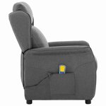 vidaXL Chaise de massage Gris clair 67.5 x 93.5 x 101.5 cm tissu