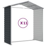 vidaXL Abri de jardin anthracite 191x980x198 cm acier galvanisé