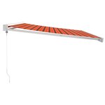 vidaXL Auvent rétractable orange et marron 4x3 m tissu et aluminium