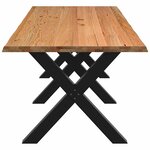 vidaXL Table à manger marron clair bois de chêne massif rectangulaire