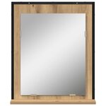 vidaXL Miroir de salle de bain chêne artisanal 50 x 12 x 60 cm