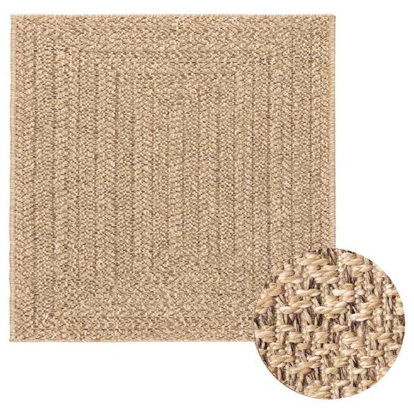 vidaXL Tapis ZIZUR 200x200 cm aspect de jute intérieur et extérieur