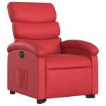 vidaXL Fauteuil inclinable électrique rouge similicuir