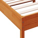 vidaXL Cadre de lit sans matelas cire marron 75x190 cm bois pin massif