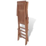 vidaXL Meuble à dîner de jardin 11 Pièces et chaises pliables Teck solide