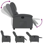 vidaXL Fauteuil inclinable gris similicuir
