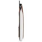 vidaXL Tête de lit suspendue Avec lumière LED Blanc PU antique