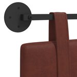 vidaXL Tête de lit suspendue Brun Brillant PU antique