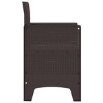 vidaXL Chaises de Jardin avec Coussins 4 Pièces Marron Poly Rattan