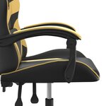 vidaXL Chaise de jeu Noir et doré Similicuir