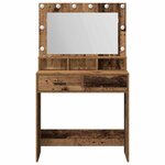 vidaXL Coiffeuse Bois ancien 79 x 41 x 135 cm Bois d'ingénierie