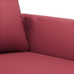 vidaXL Ensemble de canapés 2 Pièces et coussins Rouge bordeaux Similicuir