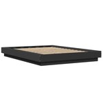 vidaXL Cadre de lit sans matelas noir 140x190 cm