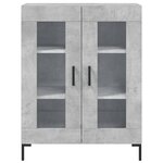 vidaXL Buffet gris béton 69 5x34x90 cm bois d'ingénierie