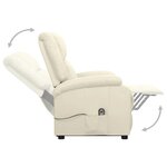 vidaXL Fauteuil Crème Tissu