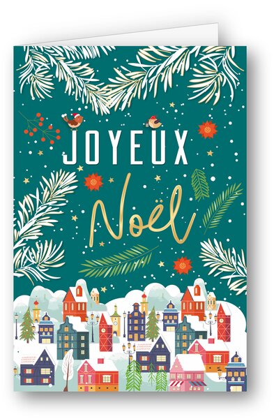 Carte joyeux noël + enveloppe