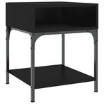 vidaXL Tables de chevet 2 Pièces noir 40x41x50 cm bois d’ingénierie