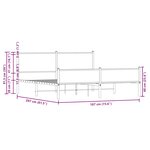 vidaXL Cadre de lit en métal sans matelas chêne marron 180x200 cm