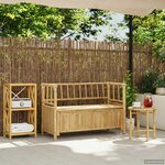 vidaXL Banc de Rangement de Jardin 110 x 47 x 80 cm Bambou Naturel