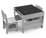 Table et deux chaises Sven Gris