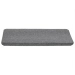 vidaXL Tapis d'escalier autocollants 15 Pièces 65x24 5x3 5 cm Gris