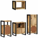 vidaXL Ensemble de mobilier de salle de bain avec étagère 4 Pièces