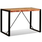vidaXL Table à manger Bois de récupération massif 120 cm