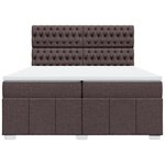 vidaXL Sommier à lattes de lit avec matelas Marron foncé 200x200 cm