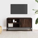 vidaXL Meuble TV chêne marron 80x34 5x40 cm bois d'ingénierie et métal