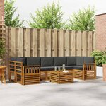 vidaXL Ensemble de canapés d'extérieur 8 Pièces Naturel et Anthracite