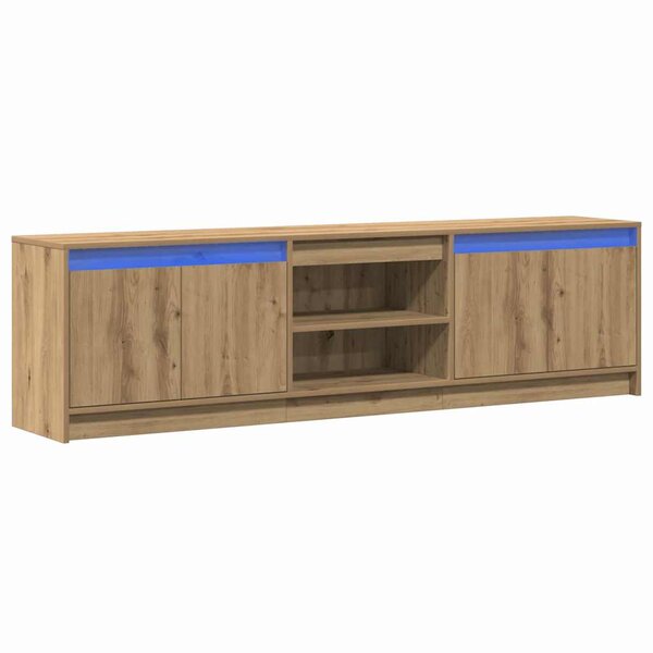 vidaXL Unites TV 2 Pièces Marron 180 x 34 x 50 cm Bois d'ingénierie