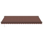 vidaXL Auvent rétractable automatique avec LED marron 500x300 cm