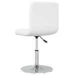 vidaXL Chaise à manger Blanc Similicuir
